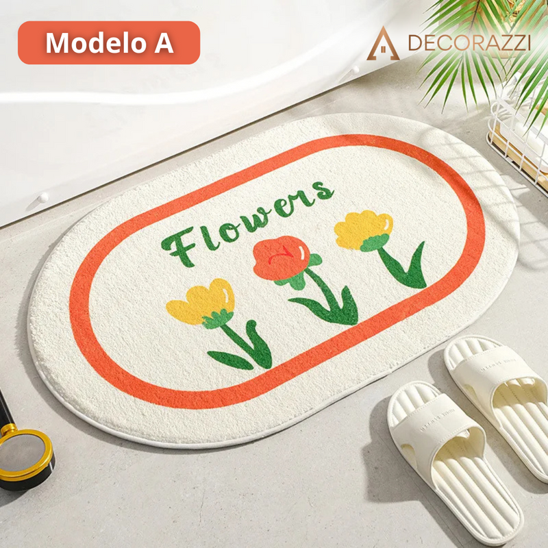 TAPETE ABSORVENTE FLORAL