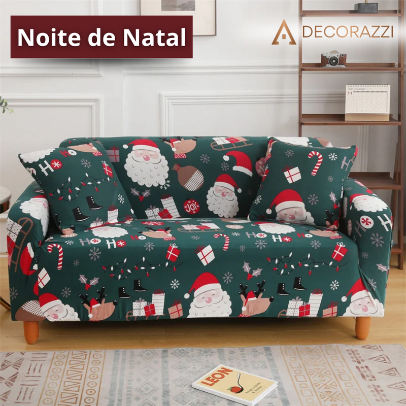 CAPA DE SOFÁ DE NATAL ANTIDERRAPANTE