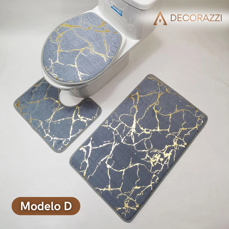 KIT DE BANHEIRO DIAMANTADO COM 3 PEÇAS (Modelo Exclusivo)