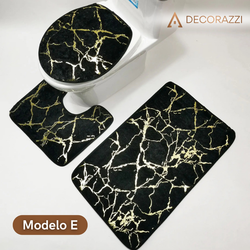 KIT DE BANHEIRO DIAMANTADO COM 3 PEÇAS (Modelo Exclusivo)